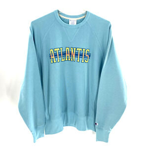 Champion Reverse Weave Sweatshirt Green Vintage Wash Spellout Atlantis Sz L‎ NWT